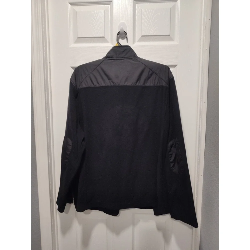 Disney Parks Disneyland Resort 1955 Fleece Full Zip Jacket‎ Black XXL Elbow Pads